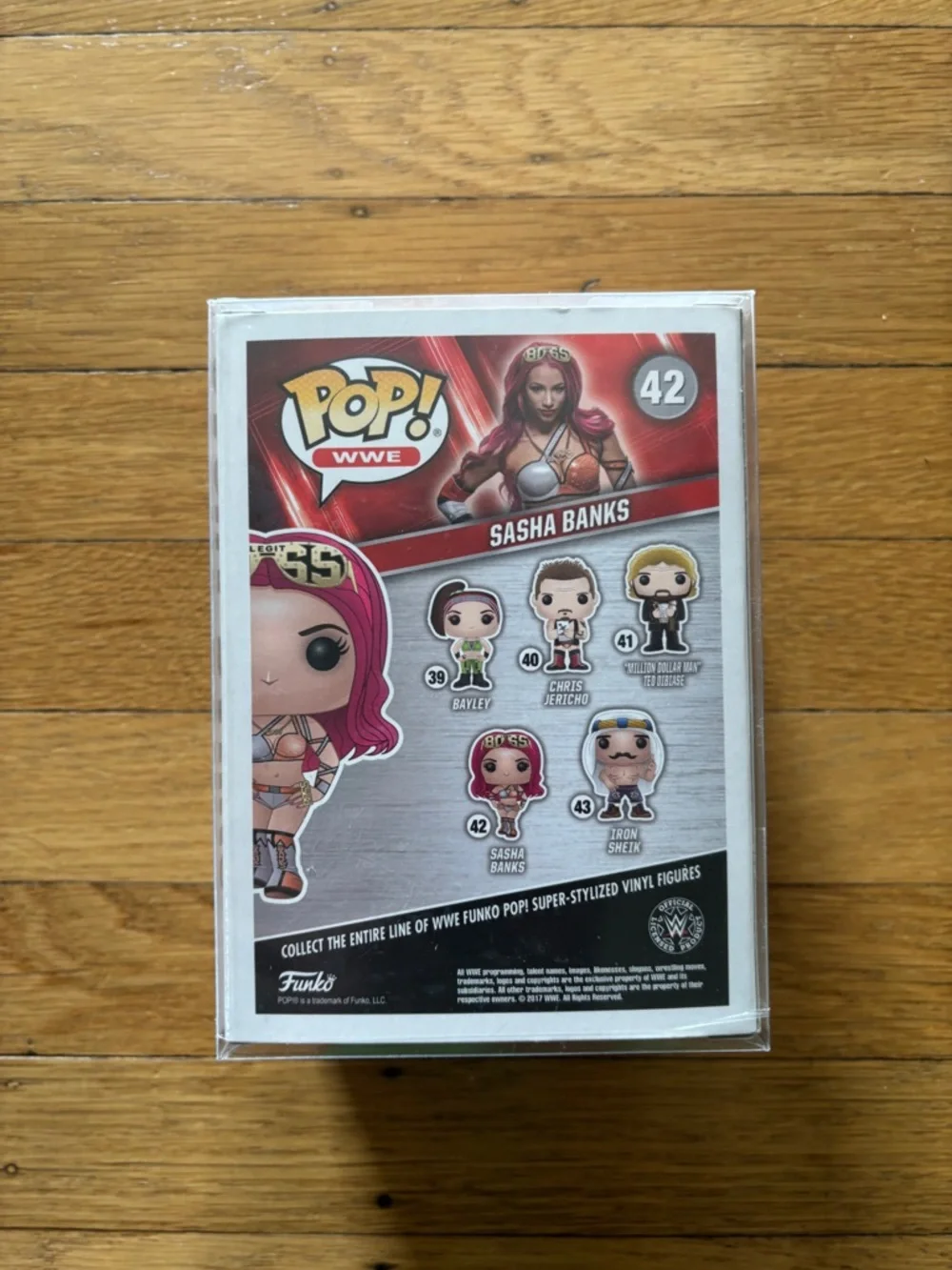 WWE Pop! Sasha Banks #42 Signed 'Legit Boss' - Pink Autograph - Picture 3 of 4